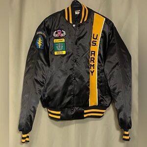 Vintage U.S. Army Black Satin SOFFE Special Forces Airborne Men’s Jacket L 42-44
